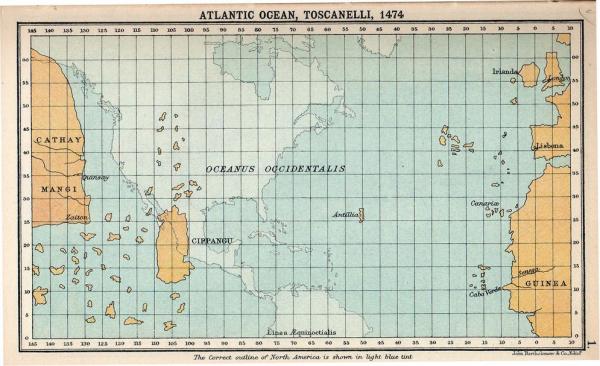 Ocean Atlantique Toscanelli 1474